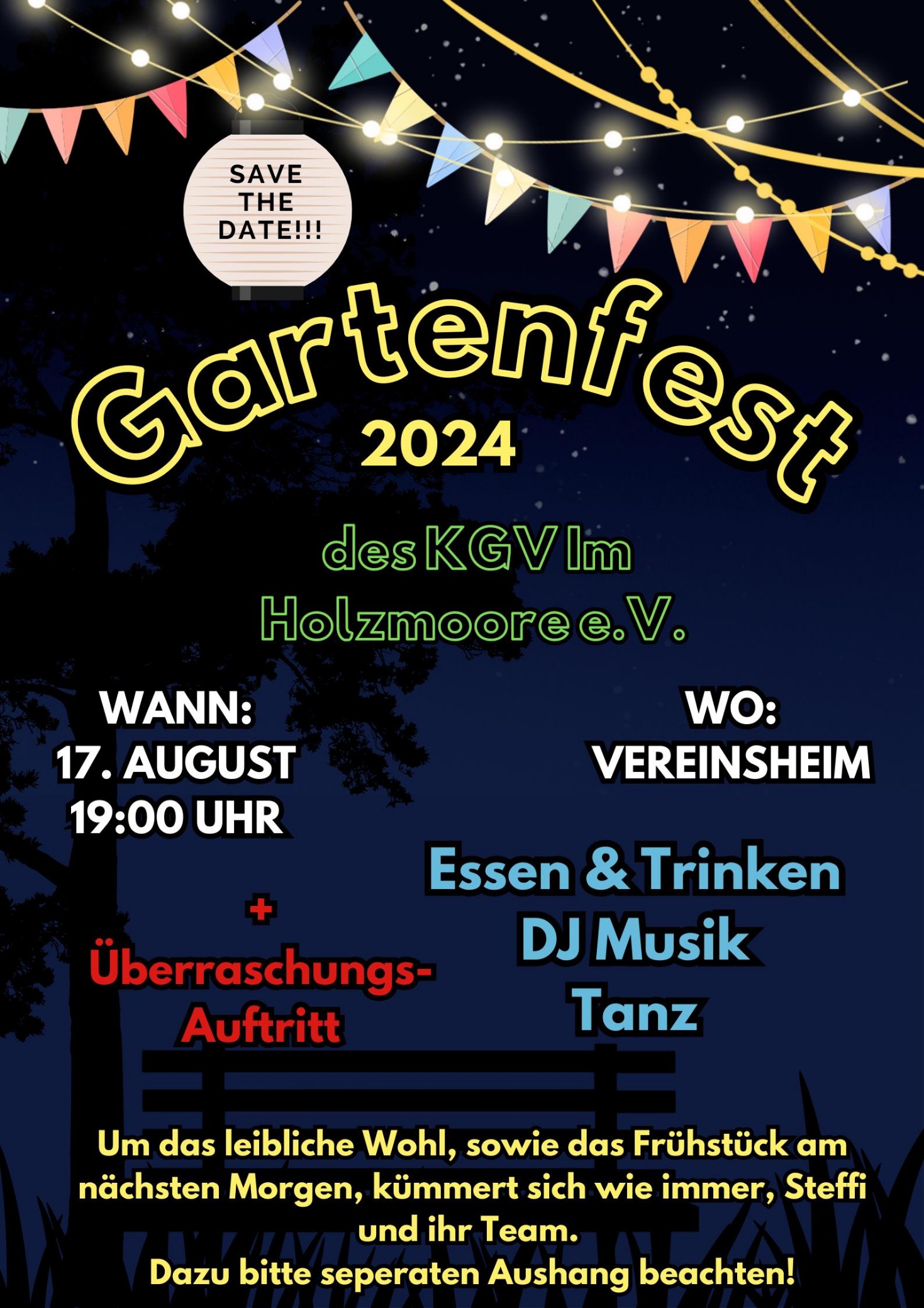 Einladung Gartenfest KGV im Holzmoore e.V.