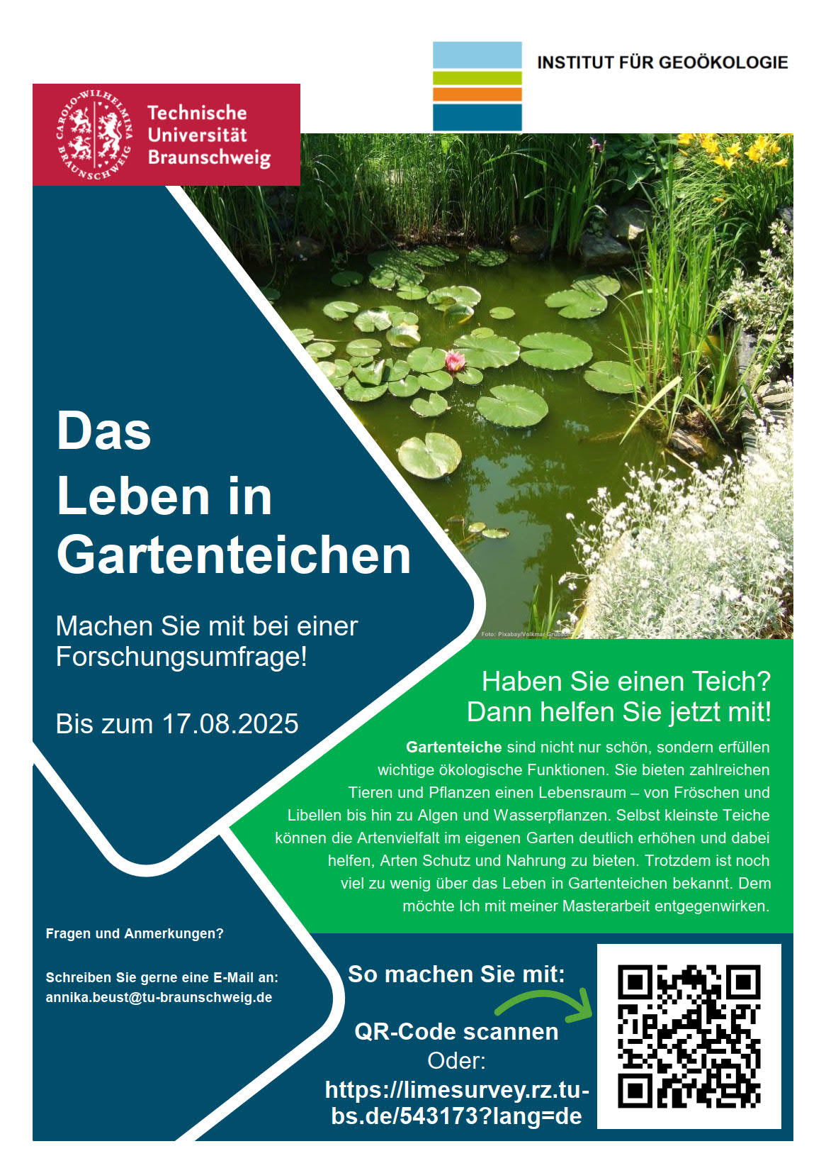 Umfrage zu Gartenteichen MA2025