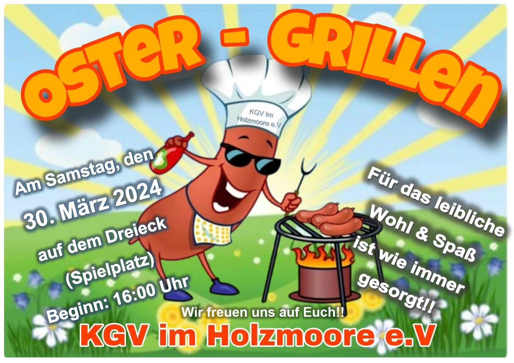 Ostergrillen 2024 im KGV im Holzmoore e.V.